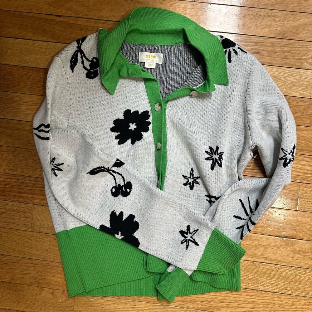 Maeve Collared Cardigan Sweater